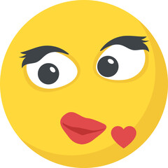 
Flat icon design of an emoji
