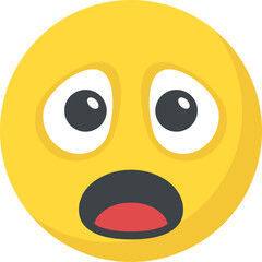 Fototapeta premium Surprised smirking emoticon face 