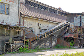 Fototapeta premium Abandoned Factory Conveyor Belt