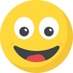 
A social communication platforms’ emoji laughing expression
