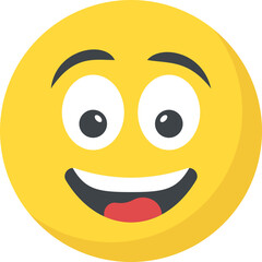 
A social communication platforms’ emoji laughing expression
