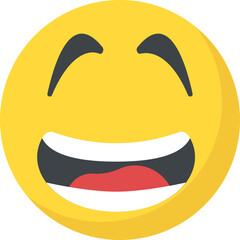 
A social communication platforms’ emoji laughing expression
