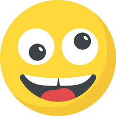 
A social communication platforms’ emoji laughing expression
