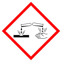 Corrosion Symbol Sign, Vector Illustration, Isolate On White Background Label .EPS10