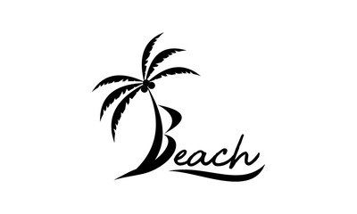 Fototapeta na wymiar letter beach vector logo