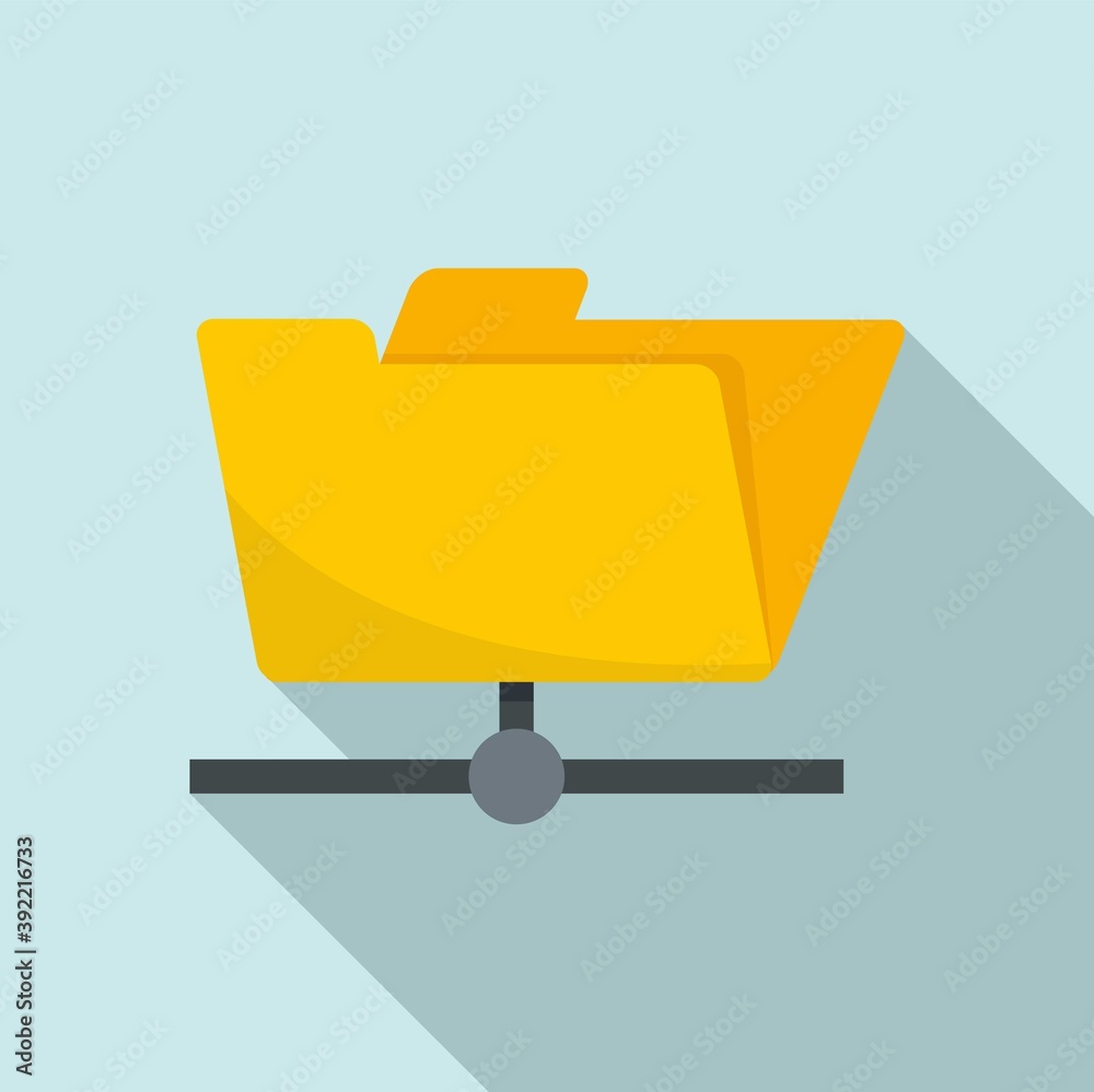Poster storage file folder icon. flat illustration of storage file folder vector icon for web design