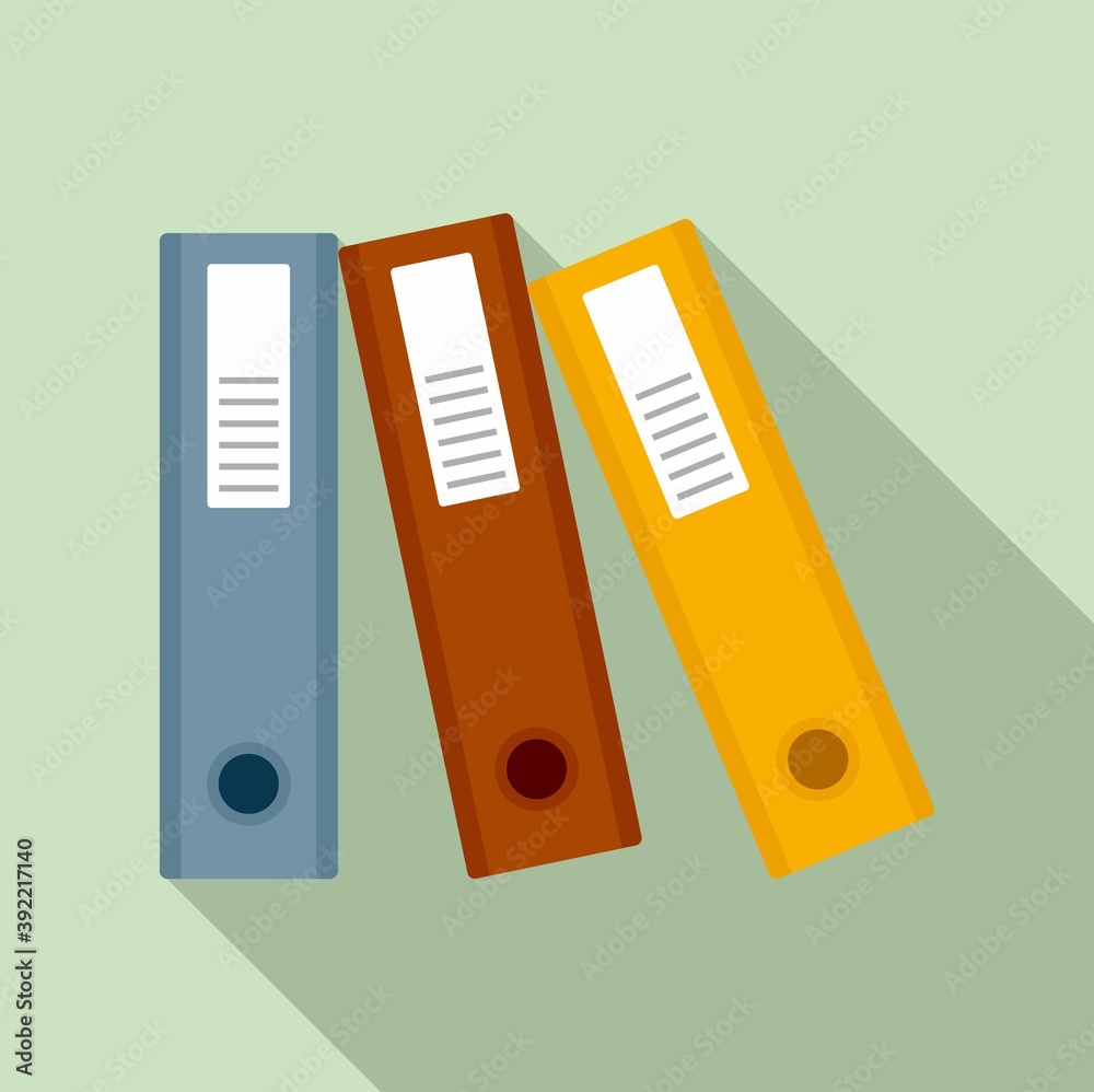 Poster storage document folder icon. flat illustration of storage document folder vector icon for web desig