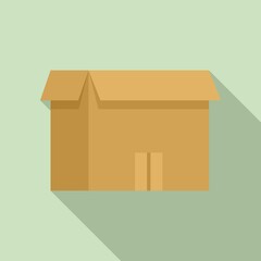 Fototapeta na wymiar Storage objects box icon. Flat illustration of storage objects box vector icon for web design