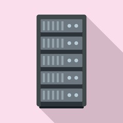 Storage data cloud server icon. Flat illustration of storage data cloud server vector icon for web design