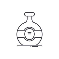 Brandy icon, linear isolated illustration, thin line vector, web design sign, outline concept symbol with editable stroke on white background.