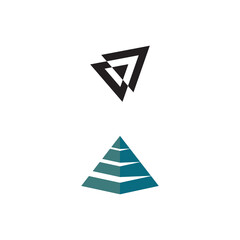 Triangle Logo Template vector icon illustration design