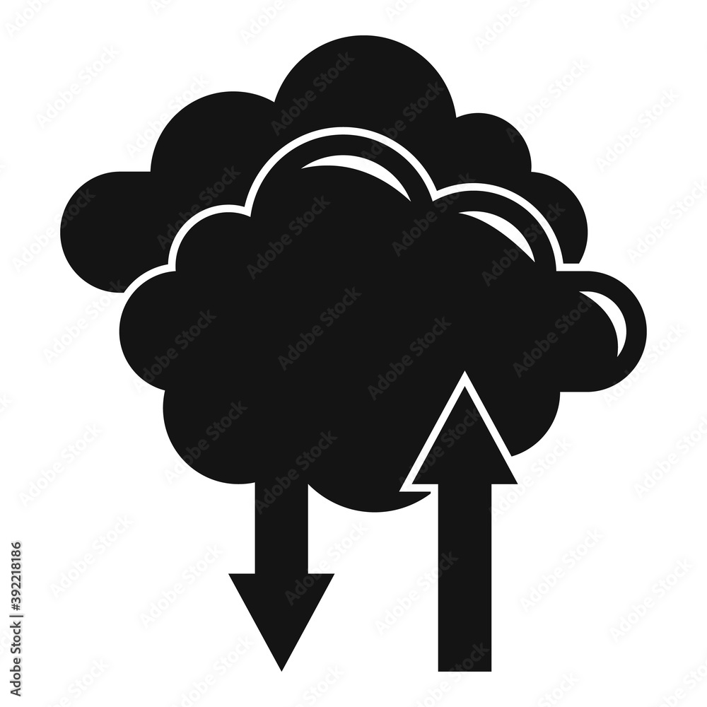 Poster storage data cloud icon. simple illustration of storage data cloud vector icon for web design isolat