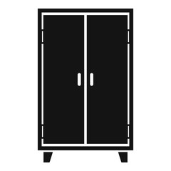 Storage wardrobe icon. Simple illustration of storage wardrobe vector icon for web design isolated on white background