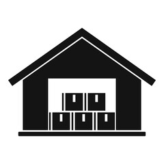 Storage parcel warehouse icon. Simple illustration of storage parcel warehouse vector icon for web design isolated on white background