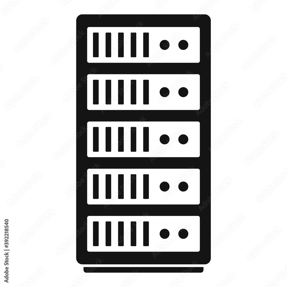 Poster storage data cloud server icon. simple illustration of storage data cloud server vector icon for web
