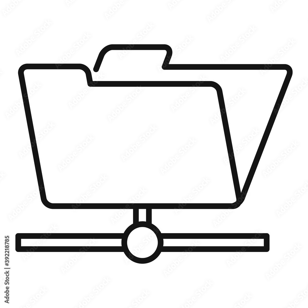 Poster storage file folder icon. outline storage file folder vector icon for web design isolated on white b