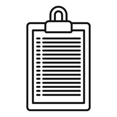 Storage card list icon. Outline storage card list vector icon for web design isolated on white background