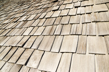 Wood roof background