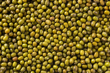 Green soy beans background