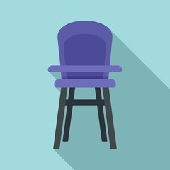 Home feeding chair icon. Flat illustration of home feeding chair vector icon for web design