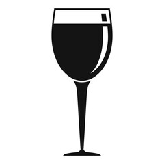 Merlot wineglass icon. Simple illustration of merlot wineglass vector icon for web design isolated on white background
