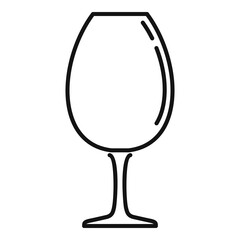 Beverage wineglass icon. Outline beverage wineglass vector icon for web design isolated on white background