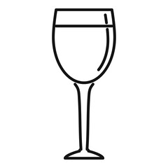 Brandy wineglass icon. Outline brandy wineglass vector icon for web design isolated on white background