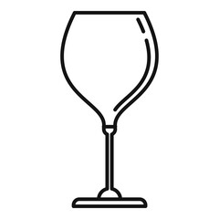 Merlot wineglass icon. Outline merlot wineglass vector icon for web design isolated on white background