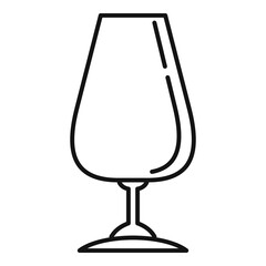 Liquid wineglass icon. Outline liquid wineglass vector icon for web design isolated on white background