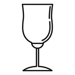 Celebration wineglass icon. Outline celebration wineglass vector icon for web design isolated on white background