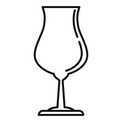Object wineglass icon. Outline object wineglass vector icon for web design isolated on white background