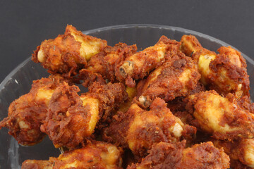 roasted chicken wings as american food