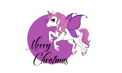 Merry Christmas Unicorn Image 