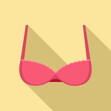Lady bra icon. Flat illustration of lady bra vector icon for web design