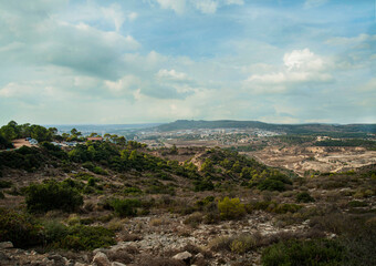 View of the Judean Hills from the American Independence Park near Beit Shemesh. Israel.
