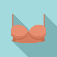 Lingerie bra icon. Flat illustration of lingerie bra vector icon for web design