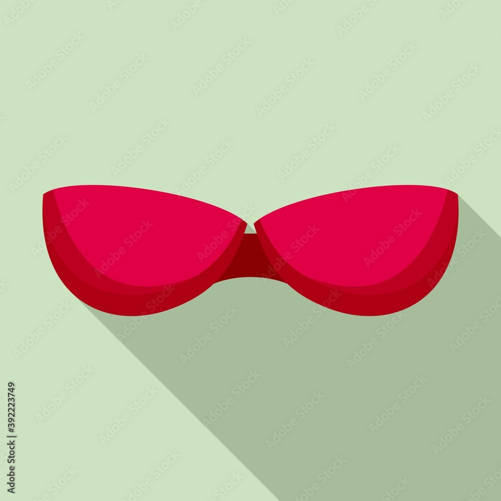 Poster Chest bra icon. Flat illustration of chest bra vector icon for web design