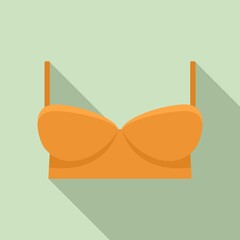 Obraz na płótnie Canvas Sexy bra icon. Flat illustration of sexy bra vector icon for web design