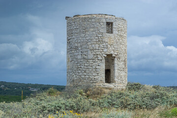 Naklejka premium Wehrturm in. Bonifacio auf der Insel Korsika