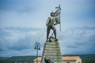 Kriegerdenkmal in Bonifacio auf der Insel Korsika