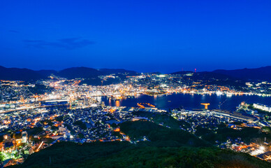 Fototapeta premium 日本三大夜景 長崎 稲佐山から眺望