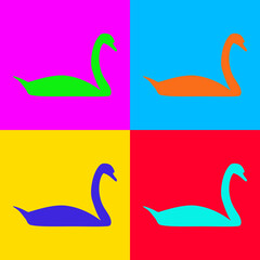 Schwan und Popart