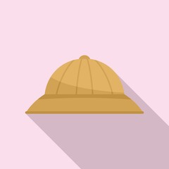 Safari hunting big hat icon. Flat illustration of safari hunting big hat vector icon for web design