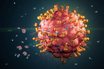 Varicella herpes virus illustration
