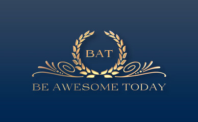Be awesome today con sfondo colorato