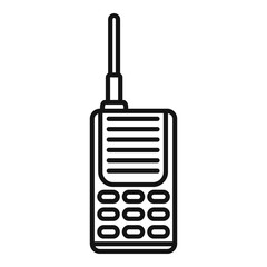 Safari hunting walkie talkie icon. Outline safari hunting walkie talkie vector icon for web design isolated on white background