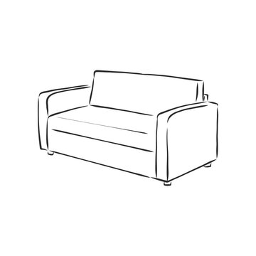 recommend clip art: Sofa outline icon. Couch silhouette. Furniture for living room. Vector illustration. sofa vector sketch illustration