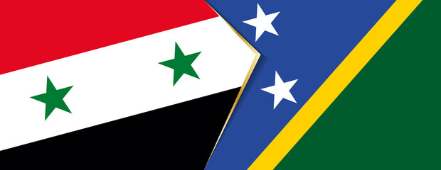 Syria and Solomon Islands flags, two vector flags.