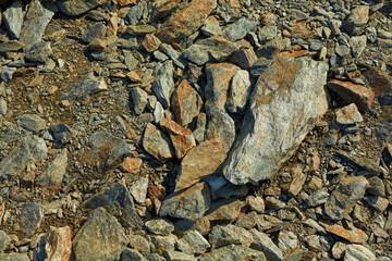 stones lit by the sun