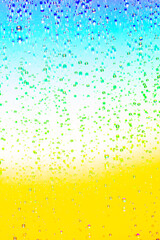 Colorful Gradient abstract background with water droplets
